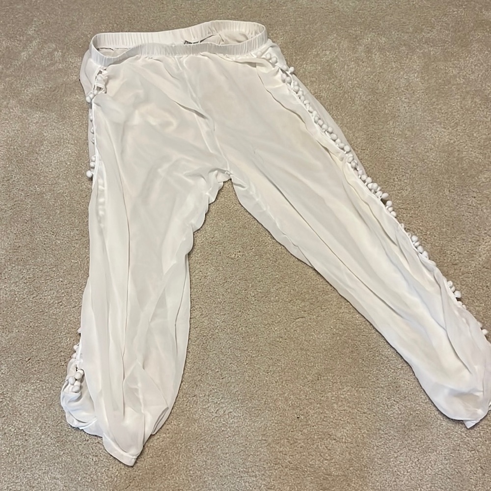 Shein pants that are perfect for a cover up for a pool or beach day!